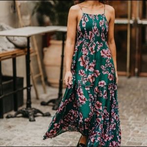 Free People Green Garden Party Maxi Dress L